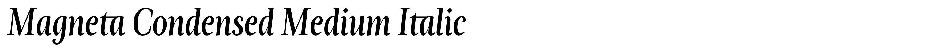 Magneta Condensed Medium Italic