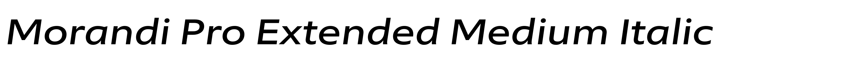 Morandi Pro Extended Medium Italic