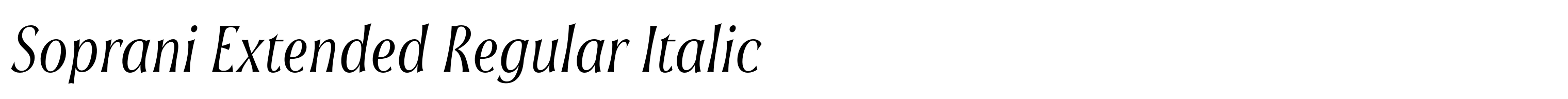 Soprani Extended Regular Italic