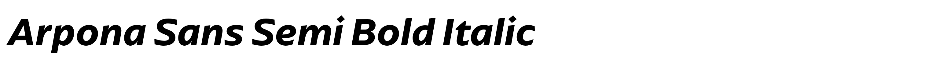 Arpona Sans Semi Bold Italic