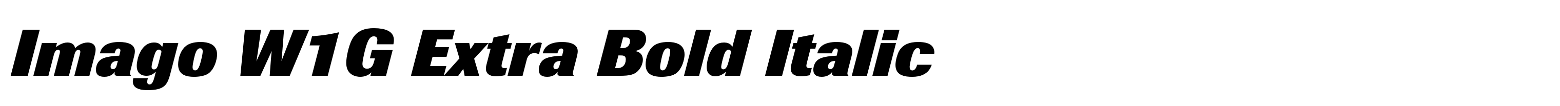 Imago W1G Extra Bold Italic
