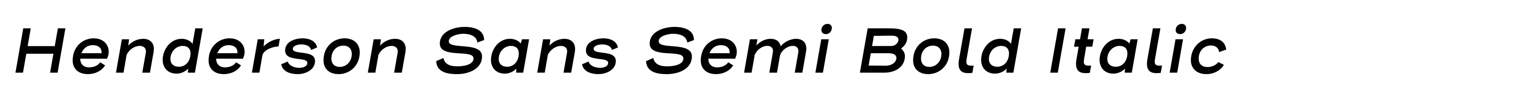 Henderson Sans Semi Bold Italic