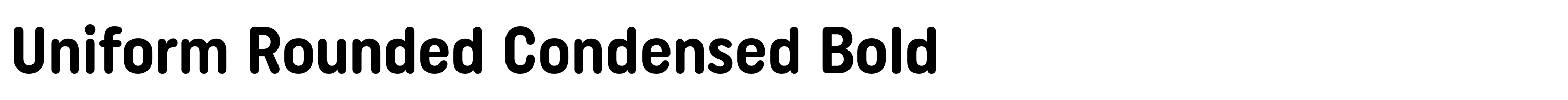 Uniform Rounded Condensed Bold