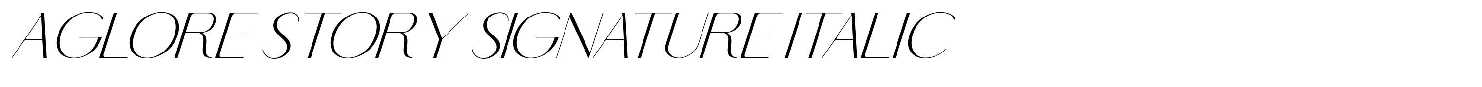 Aglore Story Signature Italic