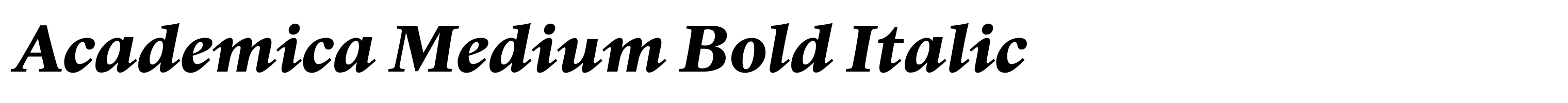 Academica Medium Bold Italic