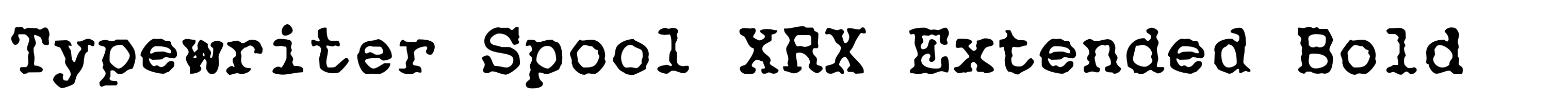 Typewriter Spool XRX Extended Bold