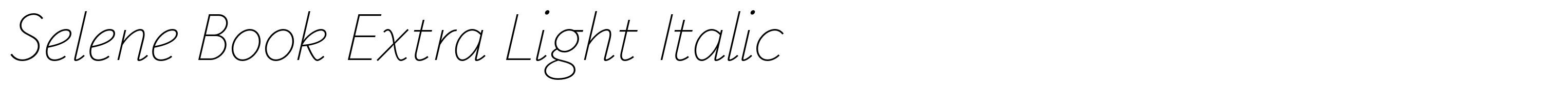 Selene Book Extra Light Italic