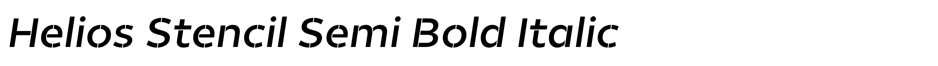 Helios Stencil Semi Bold Italic