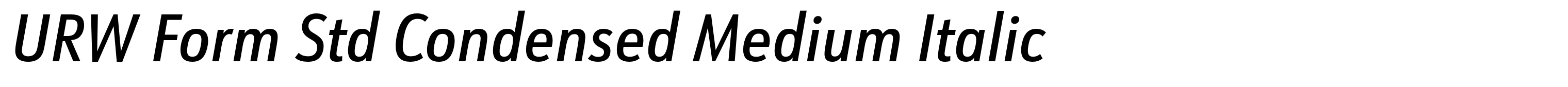 URW Form Std Condensed Medium Italic