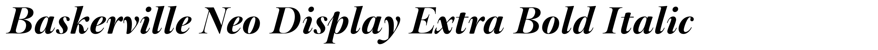 Baskerville Neo Display Extra Bold Italic