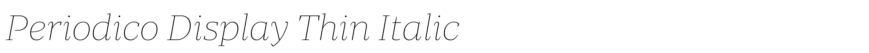 Periodico Display Thin Italic