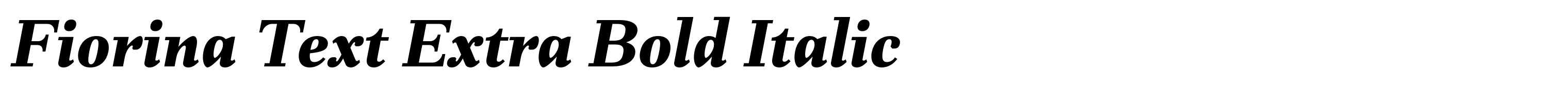 Fiorina Text Extra Bold Italic