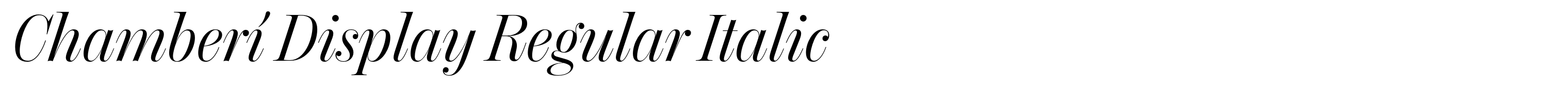 Chamberí Display Regular Italic