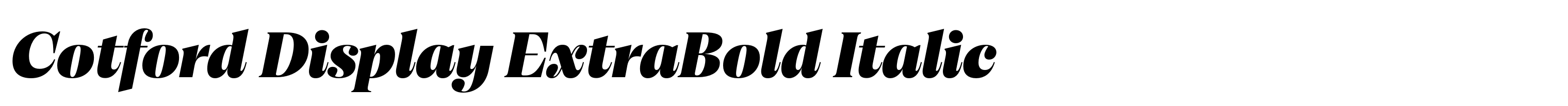 Cotford Display ExtraBold Italic