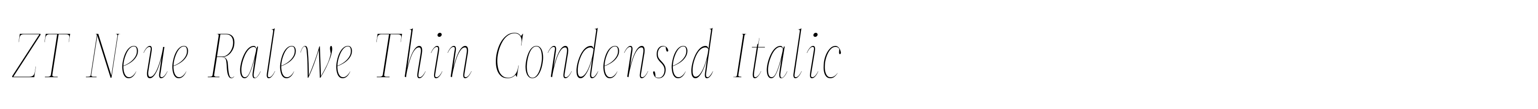 ZT Neue Ralewe Thin Condensed Italic