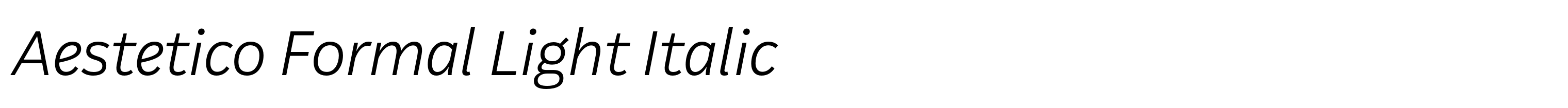Aestetico Formal Light Italic