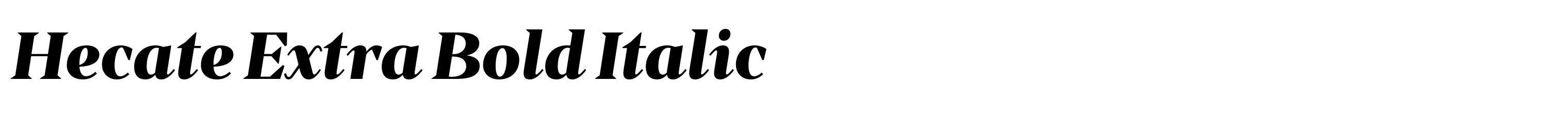 Hecate Extra Bold Italic