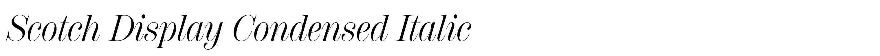 Scotch Display Condensed Italic