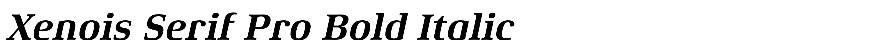 Xenois Serif Pro Bold Italic