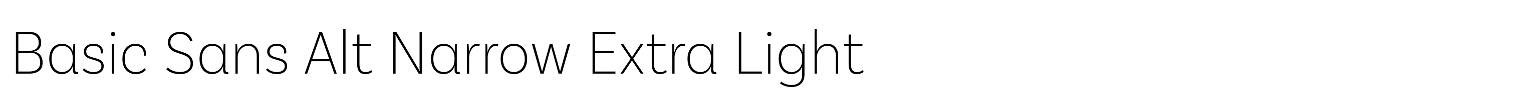 Basic Sans Alt Narrow Extra Light