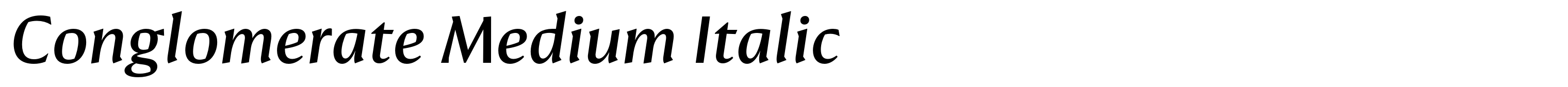 Conglomerate Medium Italic