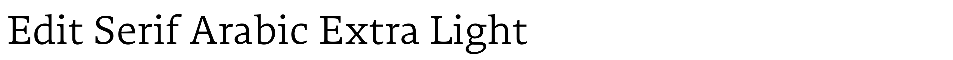 Edit Serif Arabic Extra Light