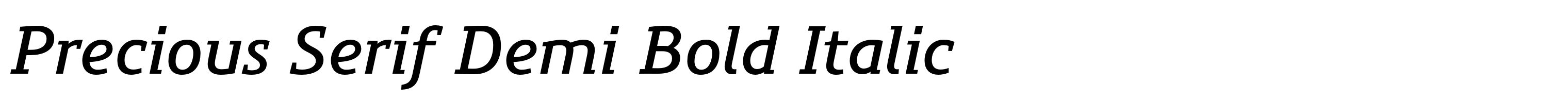 Precious Serif Demi Bold Italic