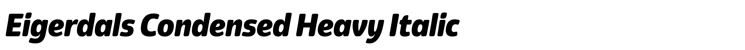 Eigerdals Condensed Heavy Italic