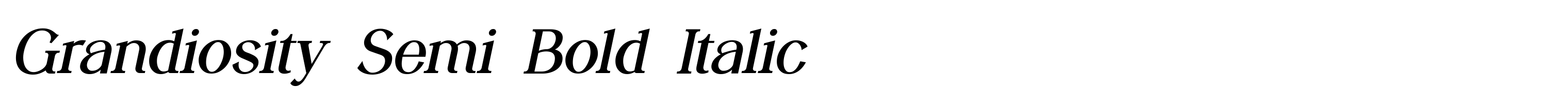 Grandiosity Semi Bold Italic