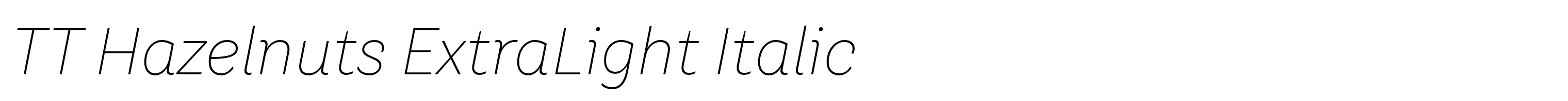 TT Hazelnuts ExtraLight Italic