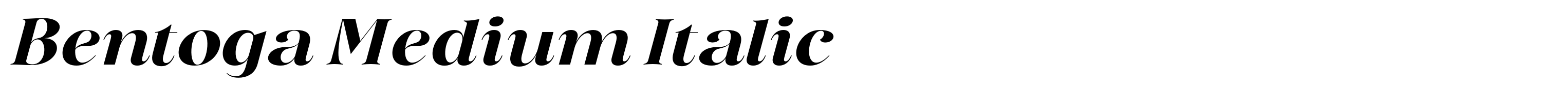 Bentoga Medium Italic