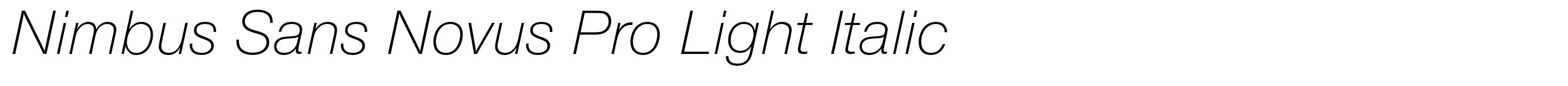 Nimbus Sans Novus Pro Light Italic