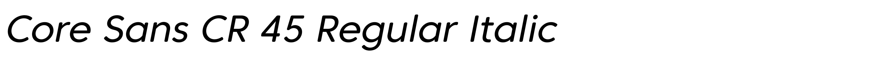 Core Sans CR 45 Regular Italic