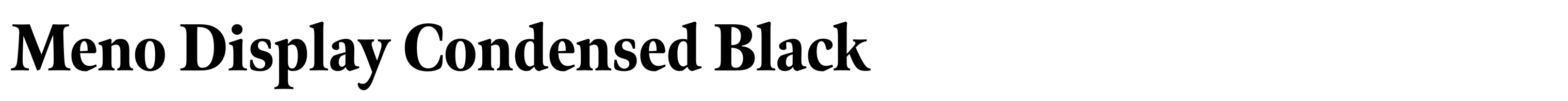 Meno Display Condensed Black