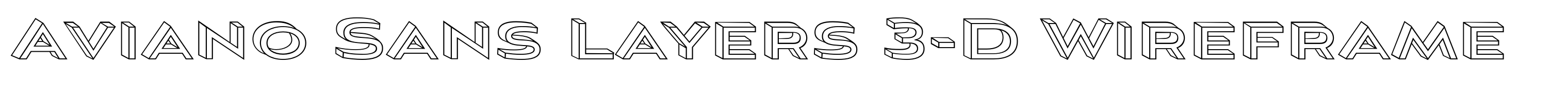 Aviano Sans Layers 3-D Wireframe
