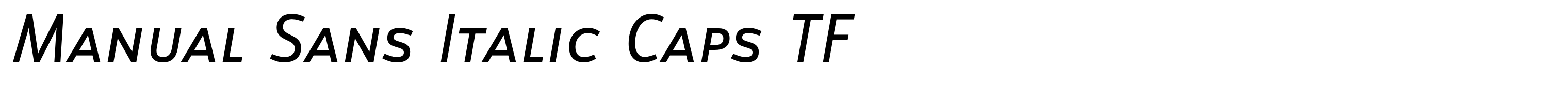 Manual Sans Italic Caps TF