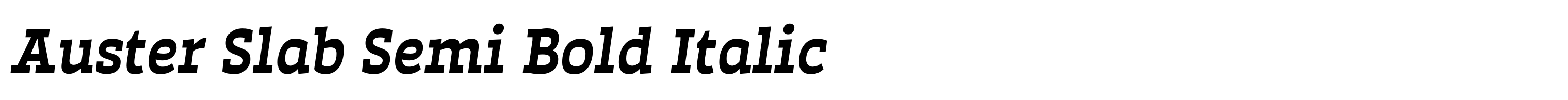 Auster Slab Semi Bold Italic