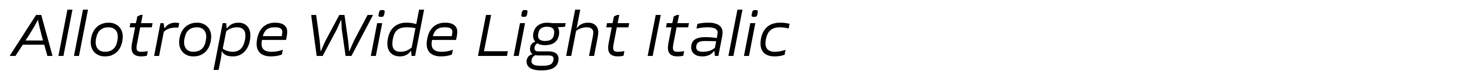 Allotrope Wide Light Italic