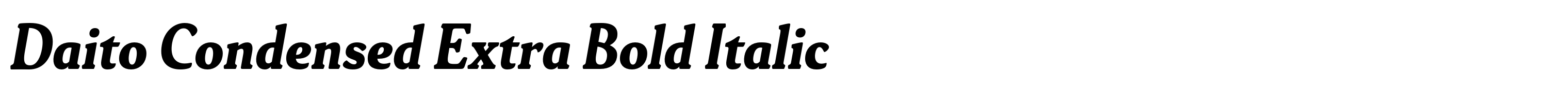 Daito Condensed Extra Bold Italic