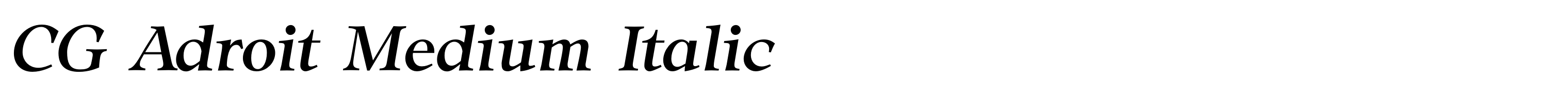 CG Adroit Medium Italic