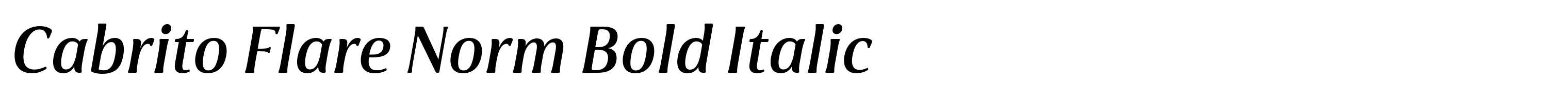 Cabrito Flare Norm Bold Italic