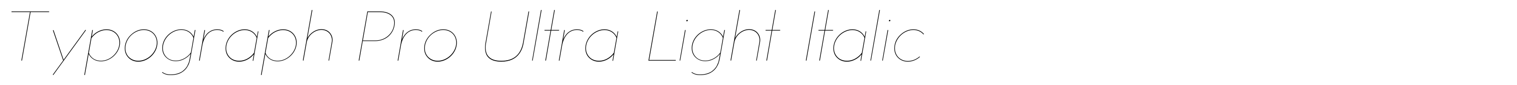 Typograph Pro Ultra Light Italic