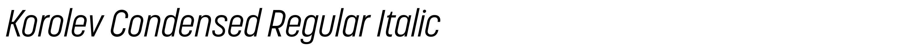 Korolev Condensed Regular Italic