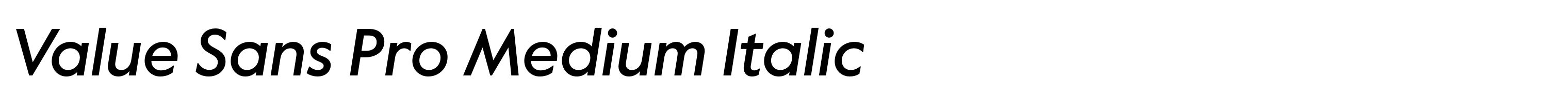 Value Sans Pro Medium Italic