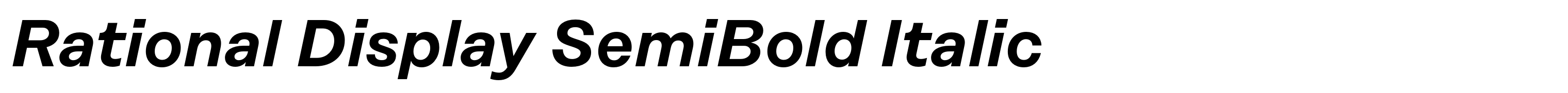 Rational Display SemiBold Italic