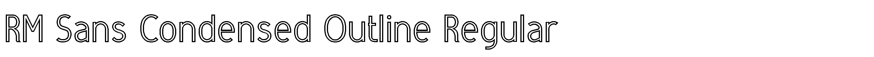 RM Sans Condensed Outline Regular