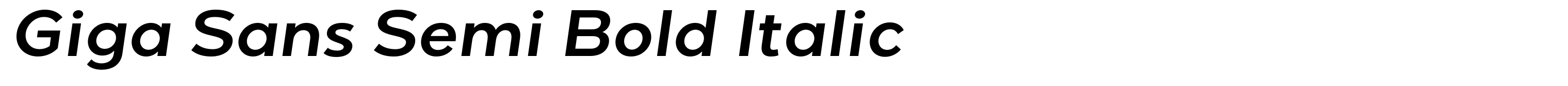 Giga Sans Semi Bold Italic