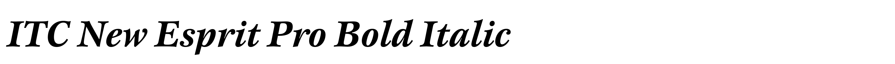 ITC New Esprit Pro Bold Italic
