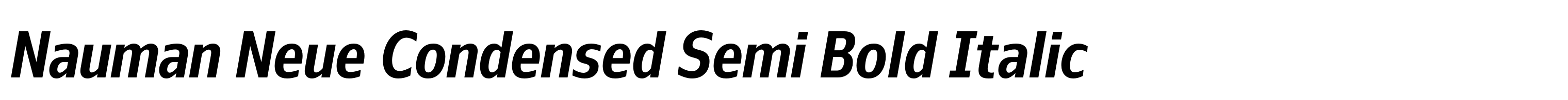 Nauman Neue Condensed Semi Bold Italic