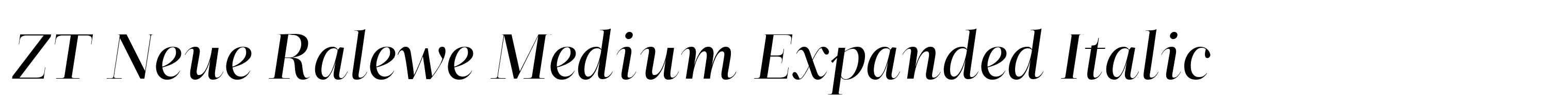 ZT Neue Ralewe Medium Expanded Italic